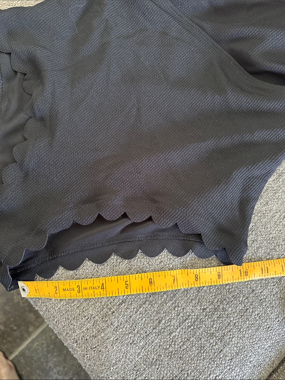 ZAFUL Black Ribbed Scalloped One Piece Swimsuit Bathing Suit Size US 6 ✨ - Picture 6 of 6